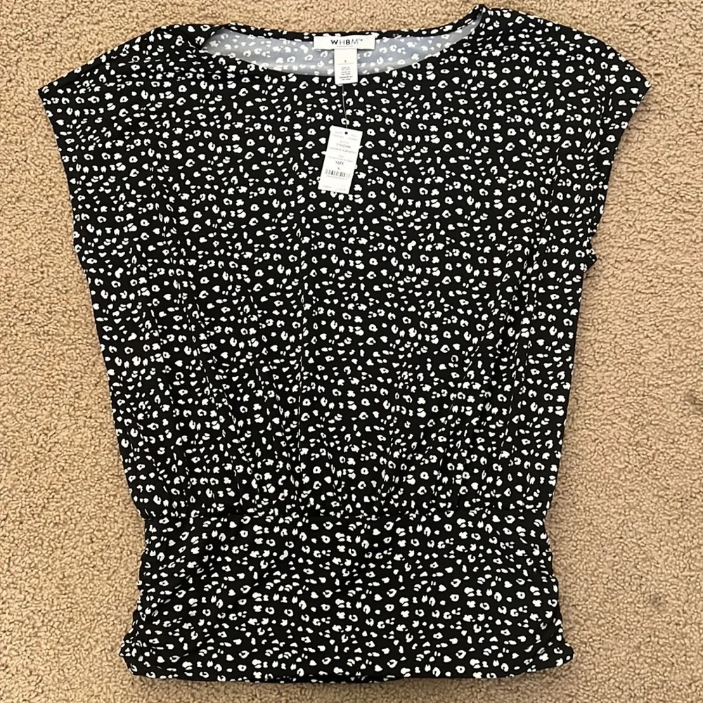 NWT Black and white top WHBM - Picture 1 of 3